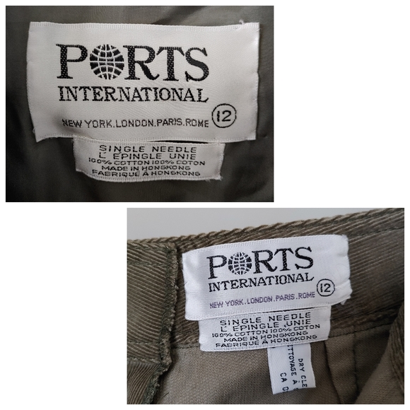 Ports International Set Corduroy Pants and Jacket Pantsuit Size Small Sage Green - Picture 16 of 16